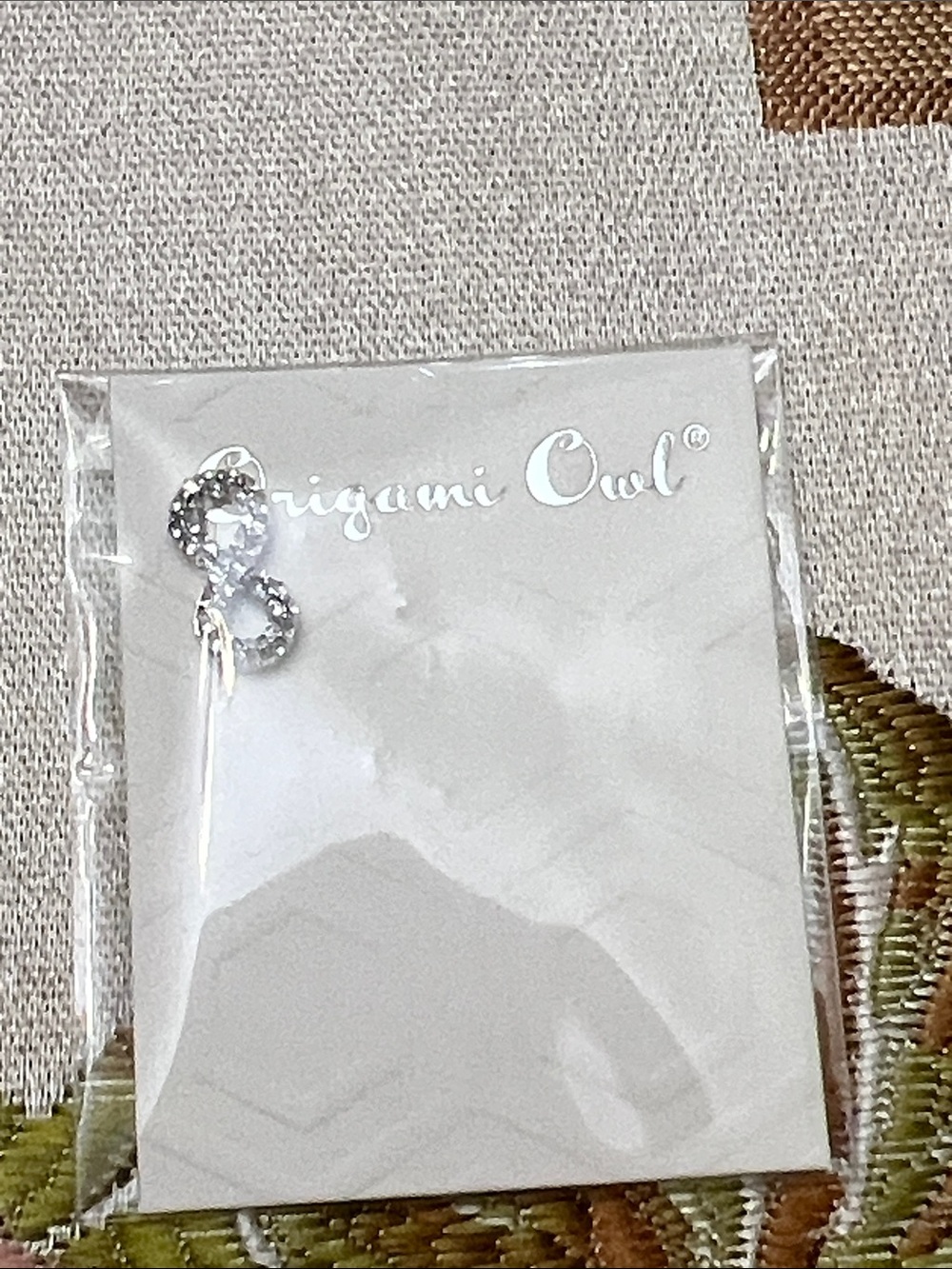 Origami Owl Silver Crystal Infinity Hair Pin